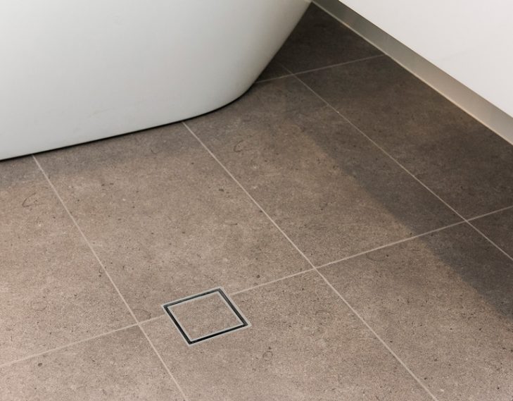Grey bathroom tiles