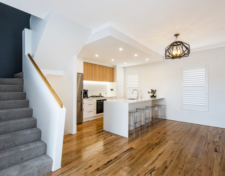 Stairs kitchen area